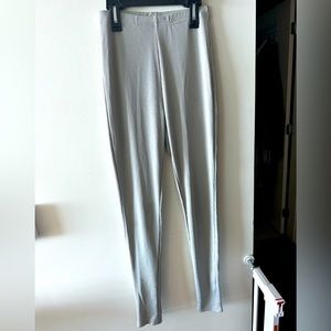 Gray Ribbed Leggings